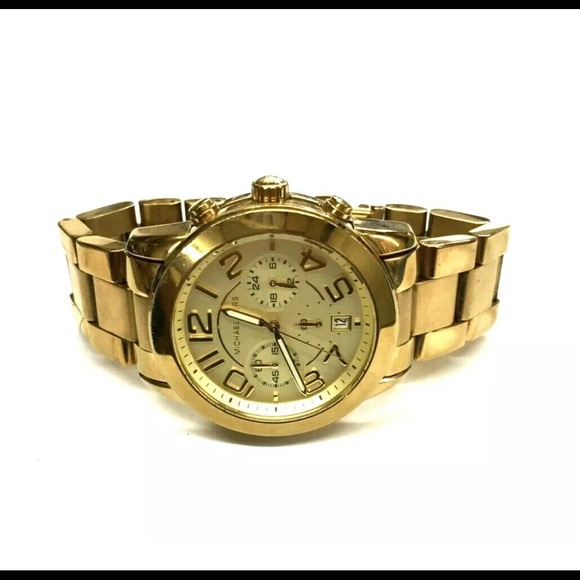 Michael Kors MK5726 Gold Chronograph Unisex Watch - Picture 7 of 8